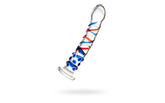 Sexus Blue Tip Suction Cup Glass Dong 18cm Glass Sex Toys